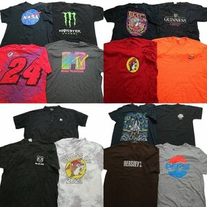 古着卸 まとめ売り 有名企業 半袖Tシャツ 15枚セット (メンズ L /XL ) バッキーズ モンスター ペプシ TS7 MR5275 1円スタート