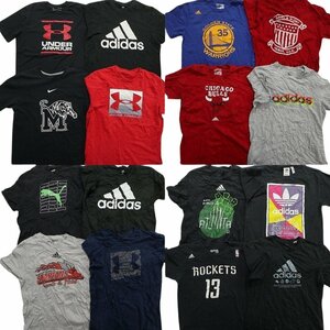 古着卸 まとめ売り スポーツブランドMIX 半袖Tシャツ 16枚セット (メンズ M ) アディダス アンダーアーマー TS16 MR5528 1円スタート