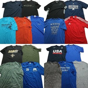 古着卸 まとめ売り ストレッチ素材 半袖Tシャツ 18枚セット (メンズ M /L ) スポーツブランド アンブロ TS2 MR5604 1円スタート