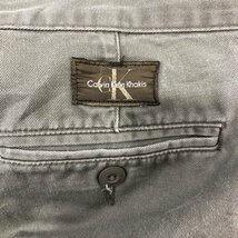 90年代 Calvin klein カルバンクライン 2タック チノパンツ ボトムス アメカジ カーキ (メンズ 32×30) 中古 古着 P7575_画像6