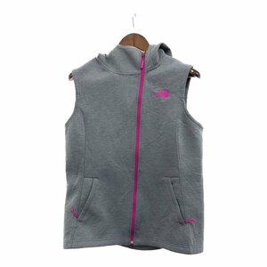 THE NORTH FACE ノースフェイス ソフトシェル フーデッド ベスト トップス アウトドア キャンプ グレー (レディース L) 中古 古着 P7665