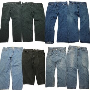 古着卸 まとめ売り リーバイス 品番MIX デニム パンツ 8枚セット (メンズ Ｗ40 /Ｗ44 /Ｗ48 /Ｗ50 /Ｗ52 ) サイズMIX ブラック DP9 MR5961