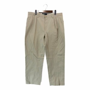 90年代 Polo by Ralph Lauren ポロ ラルフローレン ETHAN PANT 2タック スラックス パンツ アイボリー (メンズ 36/29) P2798 1円スタート