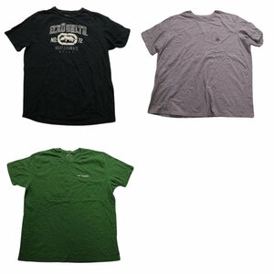 古着卸 まとめ売り ブランドMIX 半袖Tシャツ 3枚セット (メンズ 2XL ) カーハート コロンビア TS17 MR6241 1円スタート