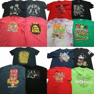 古着卸 まとめ売り キャラクター 半袖Tシャツ 15枚セット (メンズ XL /2XL ) ミッキー ポケモン TS10 MR5227 1円スタート