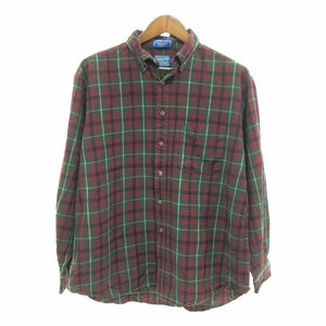 90年代 PENDLETON ペンドルトン ボタンダウン ウールシャツ トップス アメカジ チェック マルチカラー (レディース XL) 中古 古着 P8452