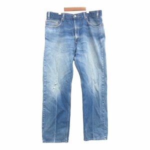 90年代 USA製 Levi's リーバイス 505 ストレート デニムパンツ ボトムス アメカジ 大きいサイズ ブルー (メンズ 38/30) 中古 古着 P8181