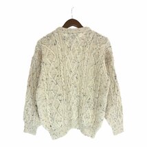 90年代 アイルランド製 ARAN SWEATER MARKET アランニット セーター ユーロ ヨーロッパ古着 アイボリー (メンズ S) P3357 1円スタート_画像2