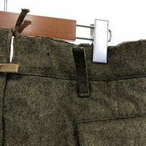 60年代 ドイツ軍 ウール カーゴ パンツ 大きいサイズ ミリタリー ユーロ オリーブ (メンズ W42相当) P3534 1円スタート_画像4