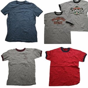 古着卸 まとめ売り 半袖Tシャツ 5枚セット (メンズ M ) リンガーT カラー TS32 MR5191 1円スタート