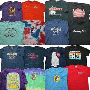 古着卸 まとめ売り 有名企業 半袖Tシャツ 16枚セット (メンズ L ) ハードロック コカ・コーラ TS7 MR6030 1円スタート