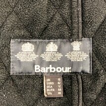 Barbour バブアー キルティングジャケット 刺繍 ユーロ ヨーロッパ古着 ブラック (レディース 12) P3961 1円スタート_画像5