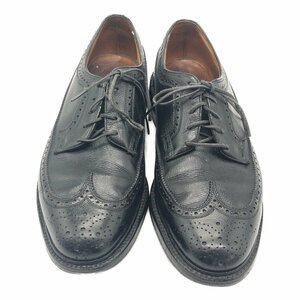 70年代 FLORSHEIM フローシャイム インペリアル ケンムーア レザーシューズ Vクリート ブラック (メンズ 8 1/2 C) 中古 古着 KA0663