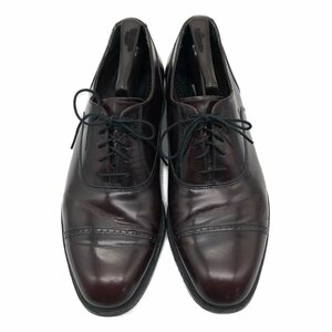 FLORSHEIM フローシャイム ストレートチップ レザーシューズ ダークレッド (メンズ 9 1/2 D) 中古 古着 KA0695