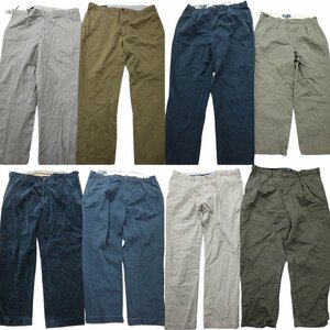 古着卸 まとめ売り ラルフローレン パンツ 8枚セット (メンズ 40 /42 /44 ) チノパン カラー系 CP11 MR7092 1円スタート