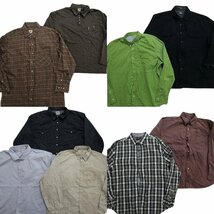 古着卸 まとめ売り ブランドMIX 長袖シャツ 9枚セット (メンズ XL /2XL /5XL ) ディッキーズ ノーティカ LS13 MR6689 1円スタート_画像1