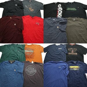 古着卸 まとめ売り ブランドMIX 半袖Tシャツ 16枚セット (メンズ 2XL /3XL /4XL /5XL /6XL ) カーハート ハーレーダビットソン TS17 MR7225