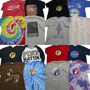 古着卸 まとめ売り 有名企業 半袖Tシャツ 16枚セット (メンズ M /L ) バッキーズ NASA コカ・コーラ TS7 MR7428 1円スタート