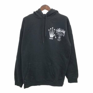 STUSSY ステューシー 1980 ロゴ スウェット パーカー トップス ブラック (メンズ X-LARGE) 中古 古着 P8660