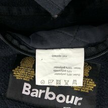 Barbour バブアー キルティングジャケット 刺繍 ユーロ ヨーロッパ古着 ネイビー (メンズ M) P4272 1円スタート_画像6