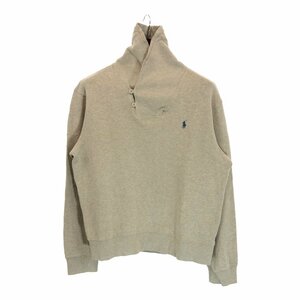 90年代~ Polo by Ralph Lauren ポロ ラルフローレン ショールカラー ハイゲージニット セーター ベージュ (メンズ L) P4346 1円スタート