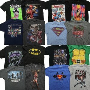 古着卸 まとめ売り マーベル DCコミック 半袖Tシャツ 16枚セット (メンズ M /L ) スーパーマン バットマン TS9 MR7021 1円スタート