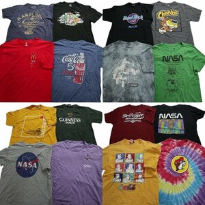 古着卸 まとめ売り 有名企業 半袖Tシャツ 16枚セット (メンズ M /L ) NASA ハードロックカフェ TS7 MR6750 1円スタート