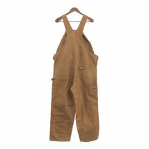 90年代 USA製 Carhartt カーハート ダック ワーク ダブルニー オーバーオール ボトムス ブラウン (メンズ 42/30) 中古 古着 P9216_画像2