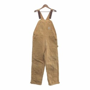 Carhartt カーハート ダック ワーク ダブルニー オーバーオール ボトムス ベージュ (メンズ 42) 中古 古着 P9205