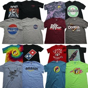 古着卸 まとめ売り 有名企業 半袖Tシャツ 16枚セット (メンズ S ) ドミノピザ バッキーズ アマゾン TS7 MR6753 1円スタート