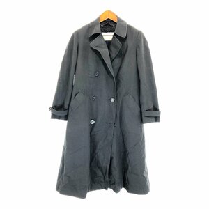 80年代 カナダ製 Aquascutum アクアスキュータム Aqua5 チェスター コート アウター ブラック (レディース サイズ相当) P4491 1円スタート