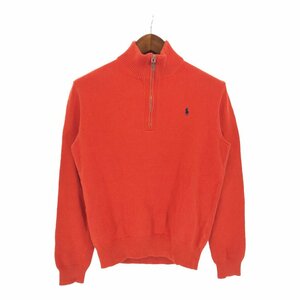 Polo by Ralph Lauren ポロ ラルフローレン ハーフジップ セーター オレンジ (レディース S) 中古 古着 P4449 1円スタート