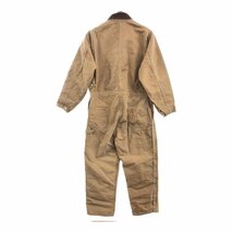 90年代 USA製 Carhartt カーハート ダック オールインワン 大きいサイズ ワーク ブラウン (メンズ 46 REGULAR) 中古 古着 P9408_画像2