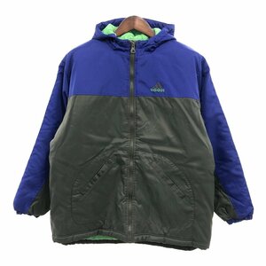 adidas アディダス ナイロン トラックジャケット アウター スポーツ パープル (ユース XL) 中古 古着 P9422