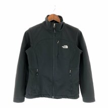 THE NORTH FACE ノースフェイス ソフトシェルジャケット アウトドア ブラック (レディース ) 中古 古着 P4850 1円スタート_画像1