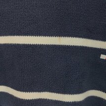 90年代 TOMMY HILFIGER トミーヒルフィガー セーター ボーダ ネイビー (メンズ ) 中古 古着 P4849 1円スタート_画像3