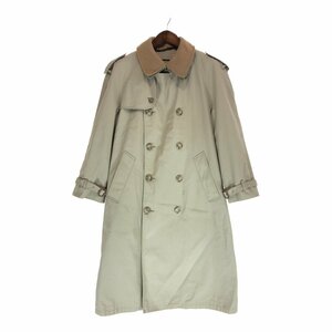 80年代 イングランド製 Brooks Brothers × BARACUTA Wネーム トレンチコート アウター ベージュ (レディース 17) P4746 1円スタート