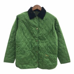 Barbour バブアー シェイプド リデスデイル キルティング ジャケット アウター グリーン (レディース 10) 中古 古着 P8799