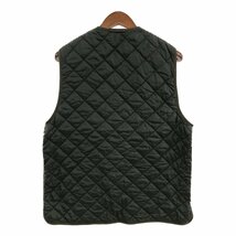 Barbour バブアー WAISTCOAT IN LINER キルティング ライナー ベスト アウター カーキ (メンズ 44) 中古 古着 P8800_画像2