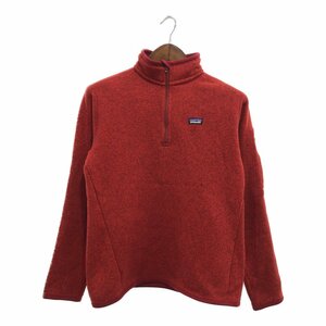 patagonia パタゴニア ハーフジップ ベターセーター フリースジャケット アウトドア キャンプ レッド (レディース L) 中古 古着 P8848