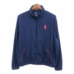 90年代 Polo by Ralph Lauren ポロ ラルフローレン ウィンドブレーカー ジャケット アウター ネイビー (メンズ XL) 中古 古着 P8777