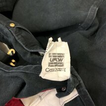 90年代 USA製 Carhartt カーハート ダック ダブルニー オーバーオール ボトムス ワーク ブラック (メンズ 42/32) 中古 古着 P8955_画像8