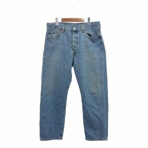 Леви от Levi's 501 Прямые джинсовые штаны Buttus American Casual Casual Barge Blue (мужчина 35 × 30) Используется и использовала одежду p9571