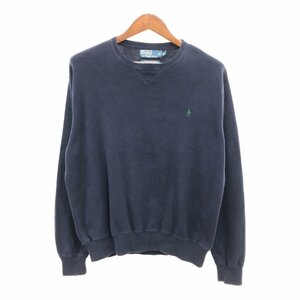 Polo by Ralph Lauren ポロ ラルフローレン スウェット トップス ワンポイントロゴ ネイビー (メンズ XL) 中古 古着 P9622