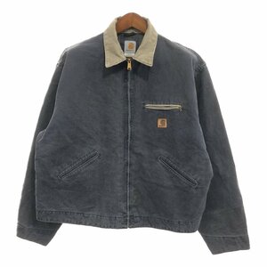 90年代 USA製 Carhartt カーハート デトロイトジャケット アウター ワーク グレー (メンズ XL) 中古 古着 P8098