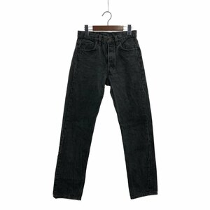 90年代 USA製 Levi's リーバイス 501 ストレート ブラックデニムパンツ 先染め ボトムス アメカジ (メンズ 29×32) 中古 古着 P8078