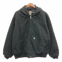 Carhartt カーハート ナイロン アクティブパーカー ジャケット アウター 大きいサイズ ワーク ブラック (メンズ 4XL) 中古 古着 P8092_画像1