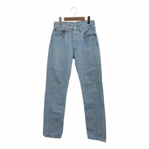 イングランド製 Levi's リーバイス 501 ストレートシルエット デニムパンツ アメカジ ユーロ ブルー (メンズ 31×34) 中古 古着 P8121