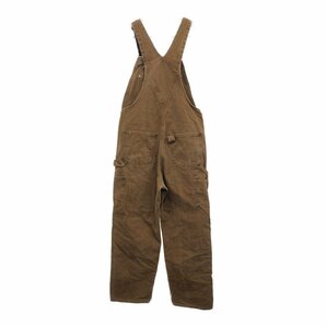 Carhartt カーハート ダック生地 ダブルニー オーバーオール アメカジ ワーク ブラウン (メンズ 32×32) 中古 古着 P8237の画像2