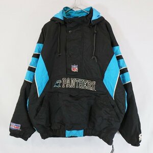 SALE///// STERTAR スターター NFL カロライナ・パンサーズ 中綿 ジャケット プロチーム アメフト ブラック ( メンズ XL ) N4350